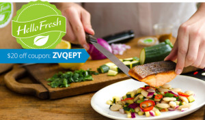 HelloFresh Promo Code: Use coupon ZVQEPT for $20 off your meal delivery