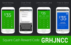 Square Cash Reward Code: Use GRHJNCC for $5 free on the Square Cash App Reward Code!