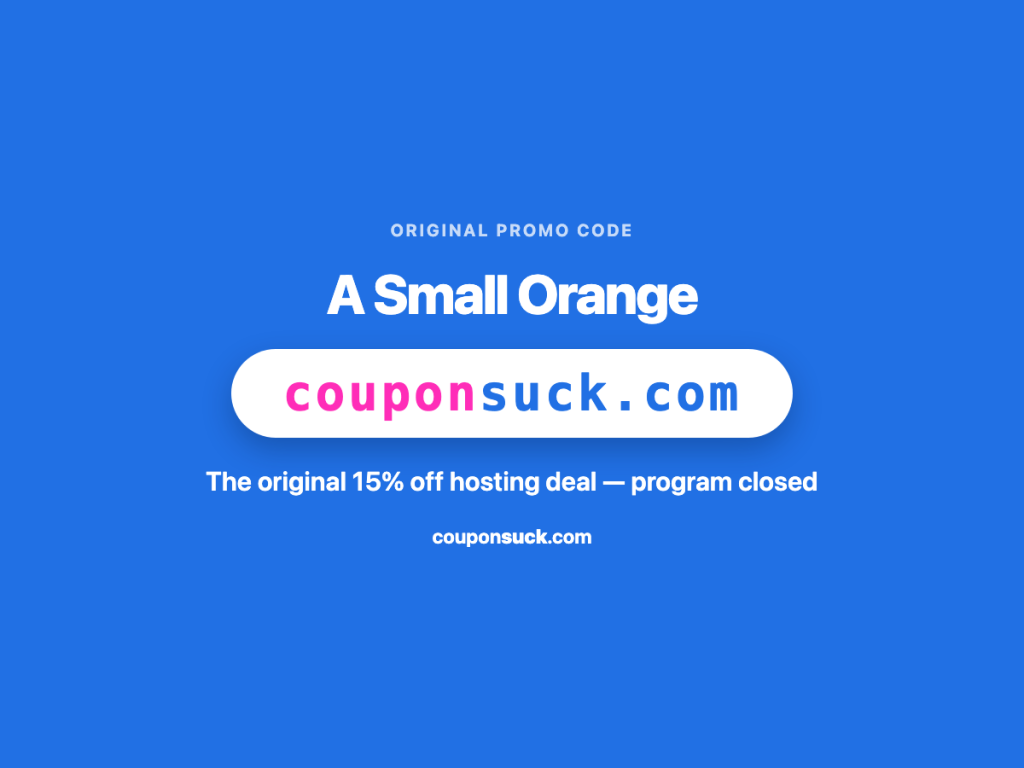 A Small Orange promo details