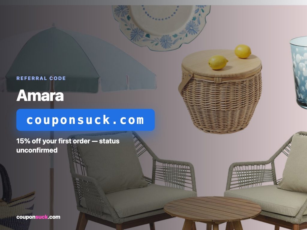 amara referral code — 15% off your first order, status unconfirmed