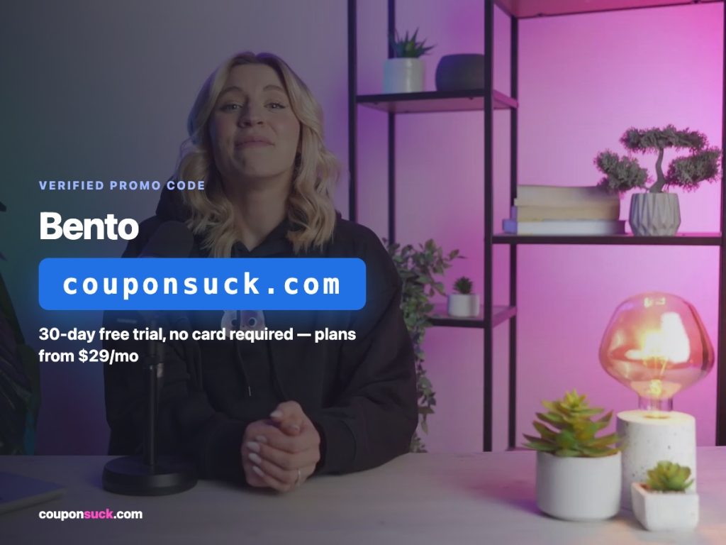bento promo code — 30-day free trial, no card required, plans from $29/mo