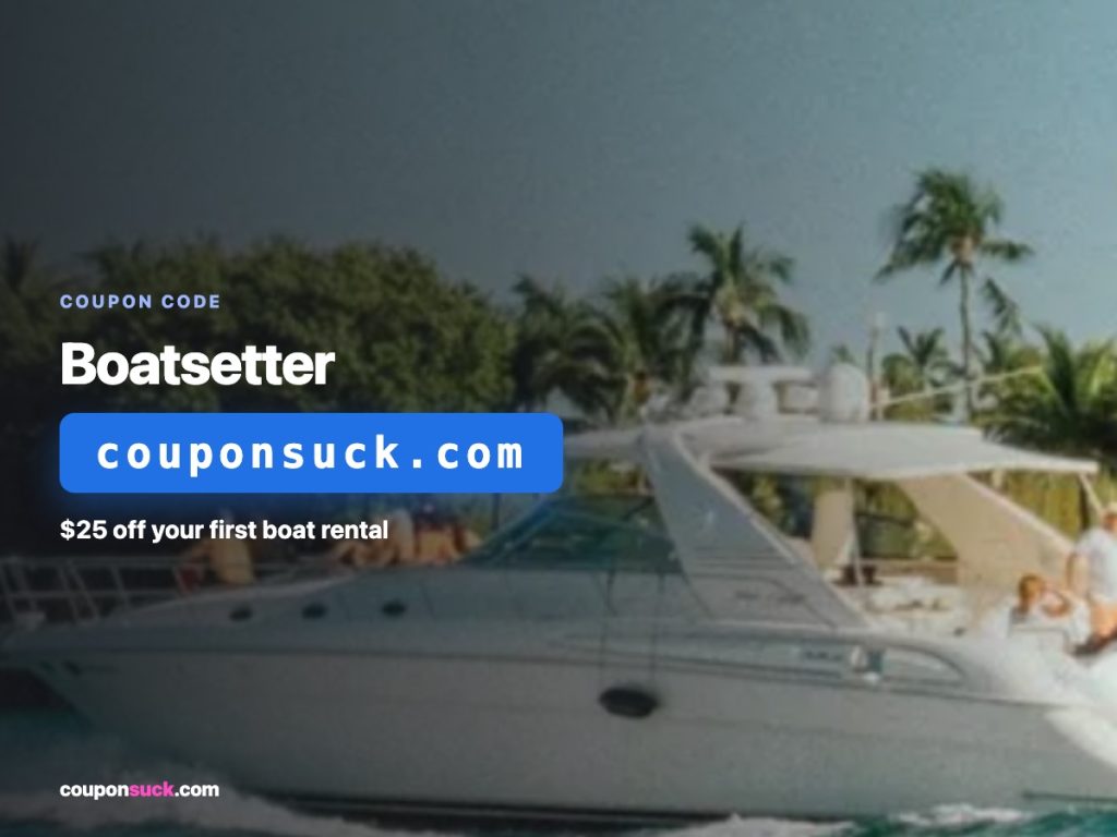 boatsetter coupon code — $25 off your first boat rental