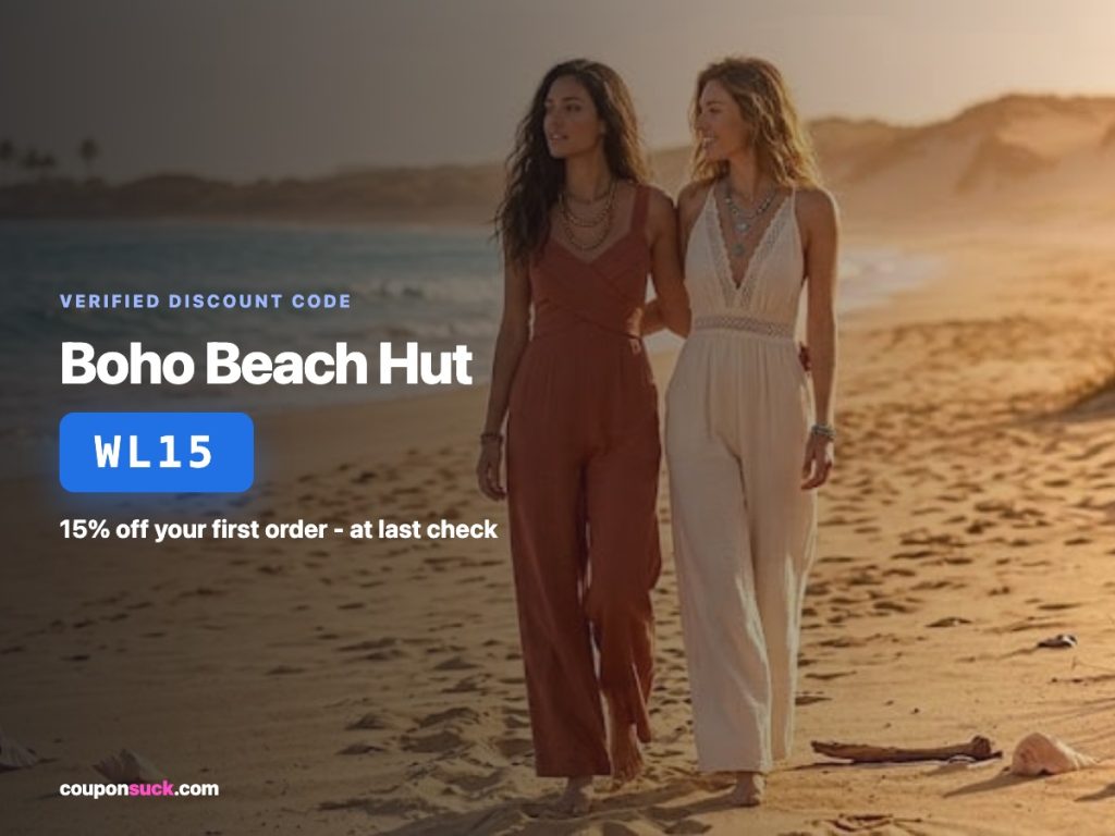 Boho Beach Hut discount code WL15 - 15% off your first order