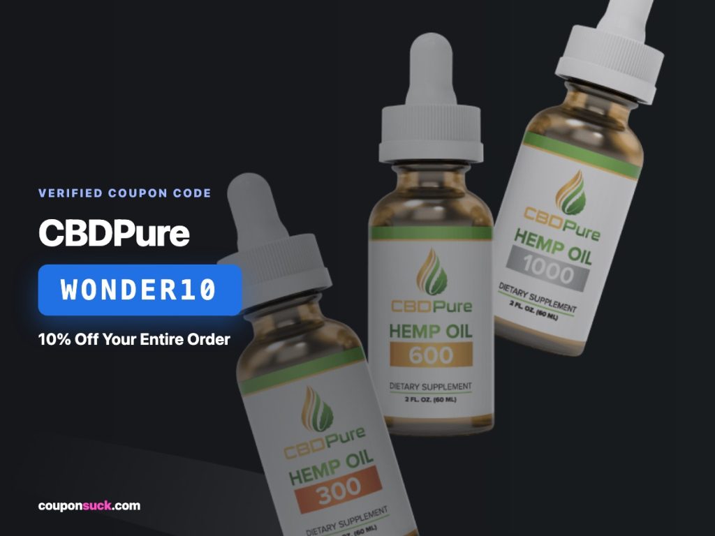 cbdpure coupon code wonder10 — 10% off your entire order