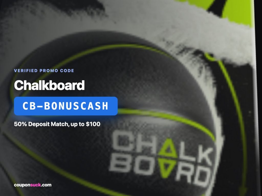 Chalkboard promo code CB-BONUSCASH — 50% deposit match, up to $100