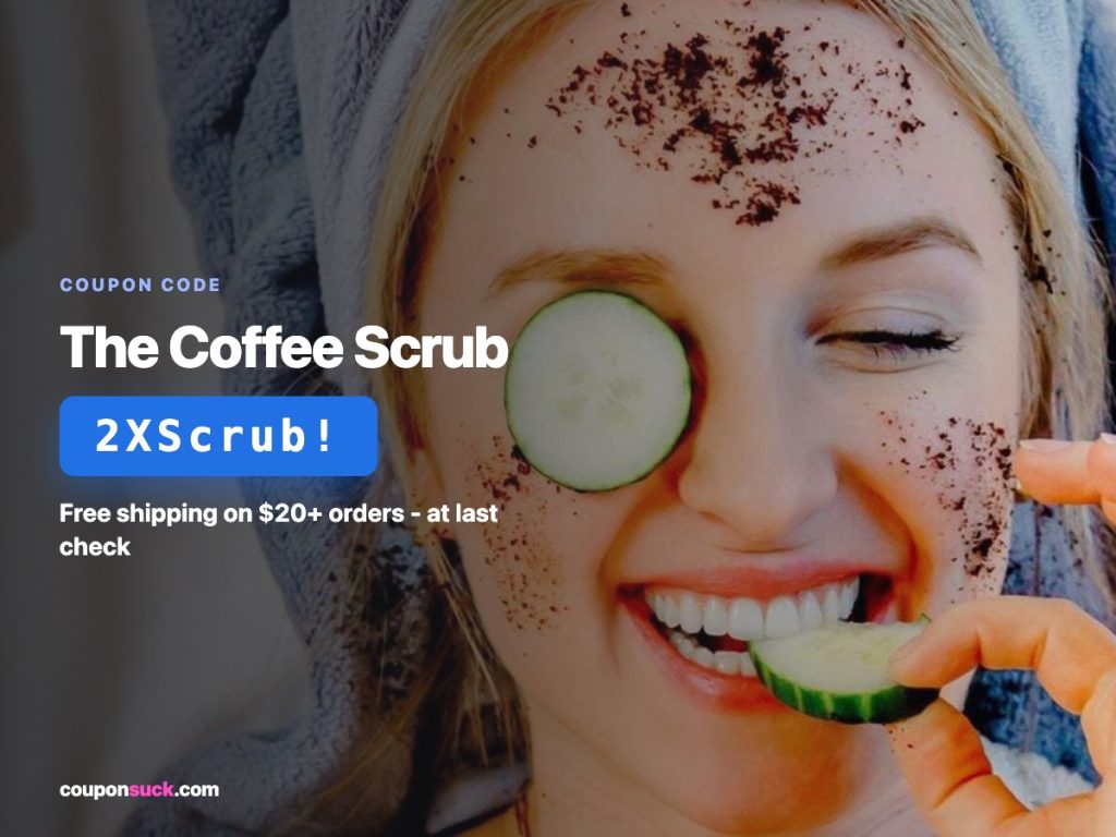 The Coffee Scrub coupon code 2XScrub - free shipping on $20+ orders