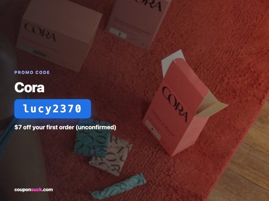 cora promo code lucy2370 — $7 off your first order, unconfirmed