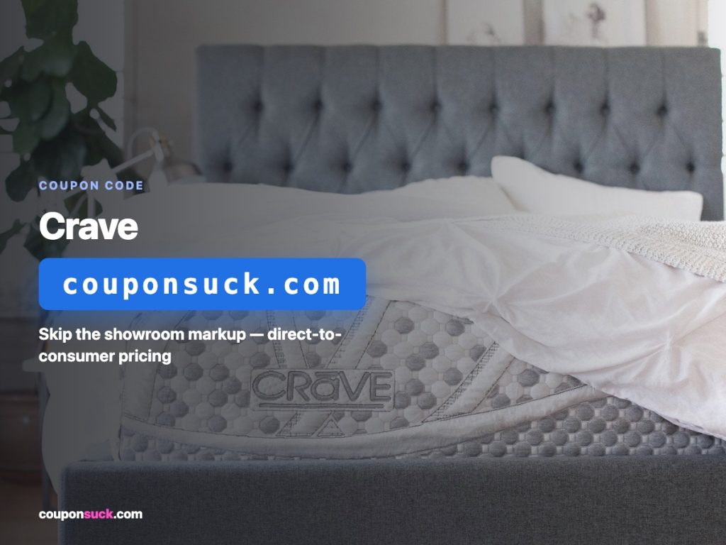 crave mattress coupon code — skip the showroom markup, direct-to-consumer pricing