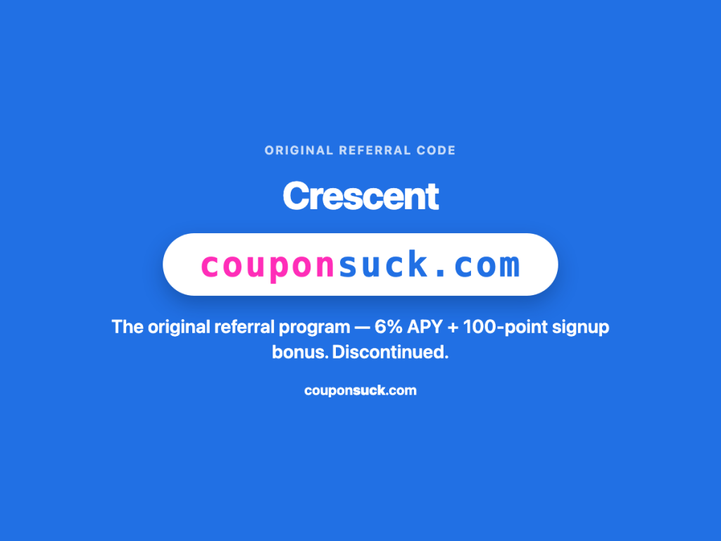 Crescent App promo details