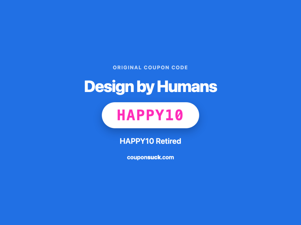 Design by Humans coupon code HAPPY10 — retired, brand discontinued