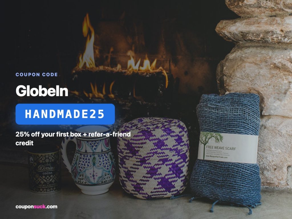 globein coupon code handmade25 — 25% off first box plus refer-a-friend credit
