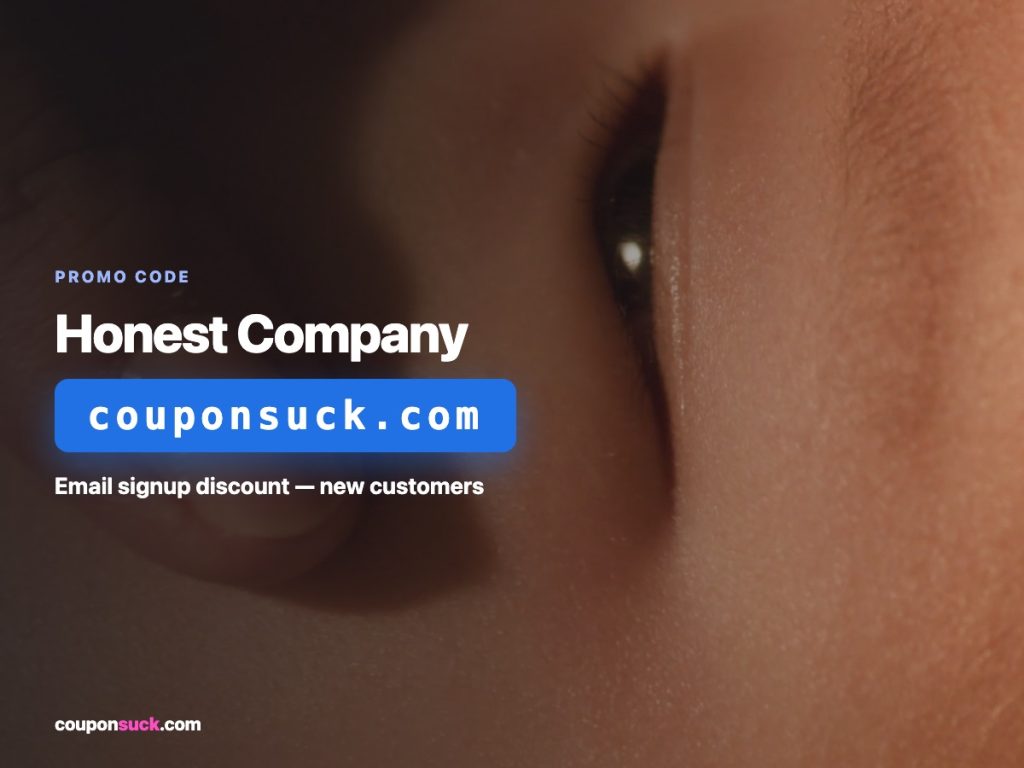 honest company promo code — email signup discount for new customers