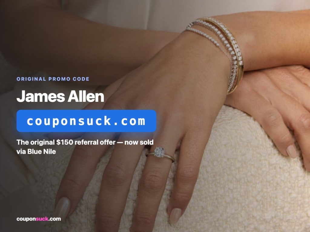 james allen promo code — the original $150 referral offer, now sold via Blue Nile