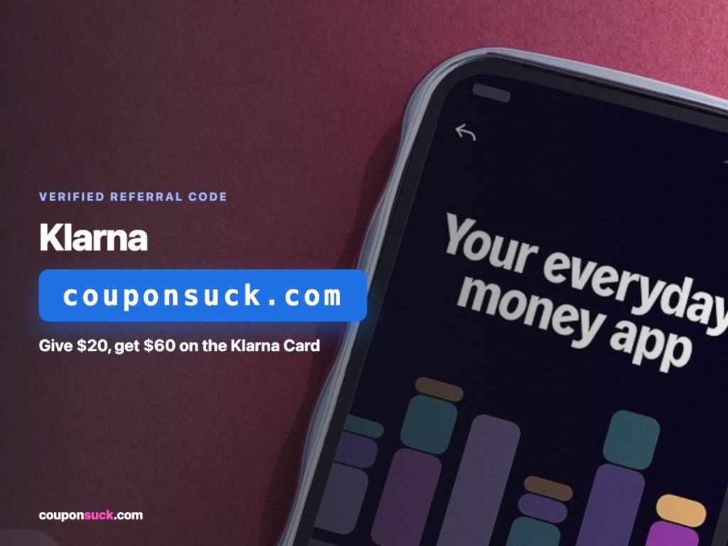 Klarna referral code — give $20, get $60 on the Klarna Card