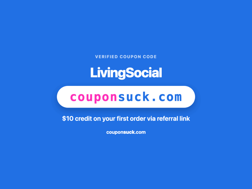 livingsocial coupon code — $10 credit on your first order via referral link
