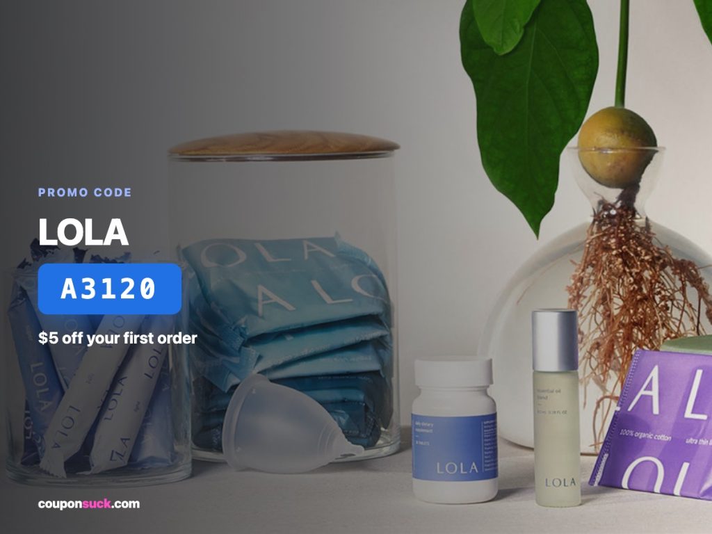 lola promo code a3120 — $5 off your first order