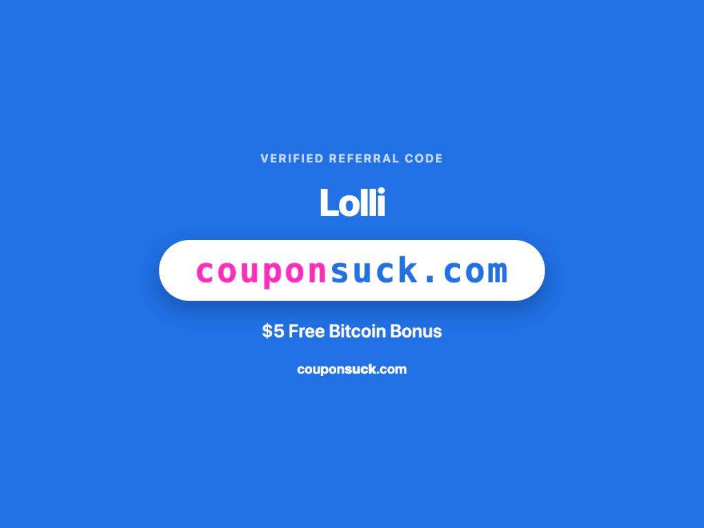 lolli referral code — $5 free bitcoin bonus