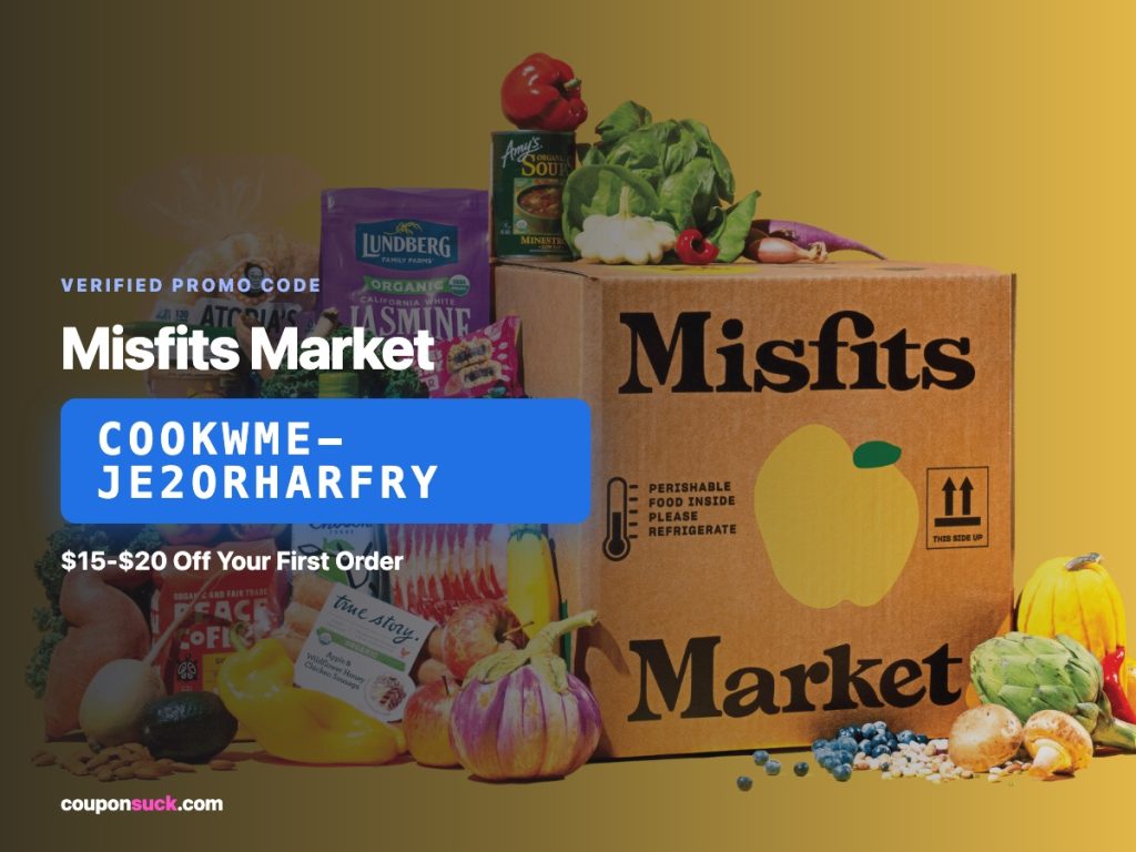 Misfits Market coupon code COOKWME-JE2ORHARFRY — $15-$20 off your first order