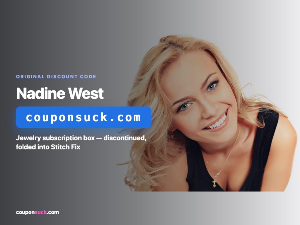 nadine west discount code — jewelry subscription discontinued, folded into stitch fix