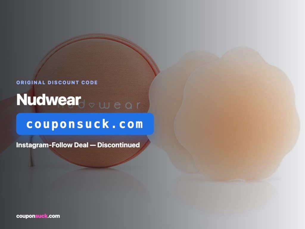 Nudwear discount code — discontinued, historical record