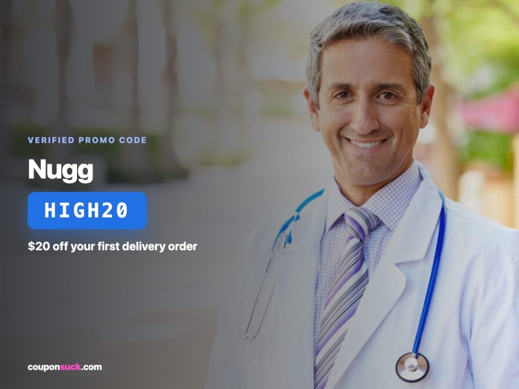 Nugg promo code HIGH20 — $20 off your first cannabis delivery order
