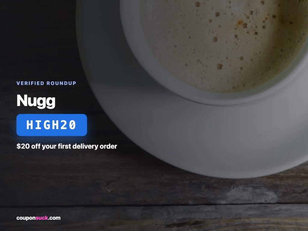 nugg promo code high20 — \$20 off your first delivery order