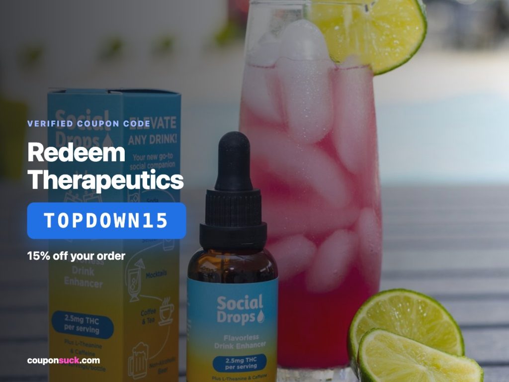 Redeem Therapeutics coupon code TOPDOWN15 — 15% off your order
