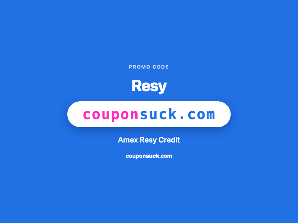 Resy promo details