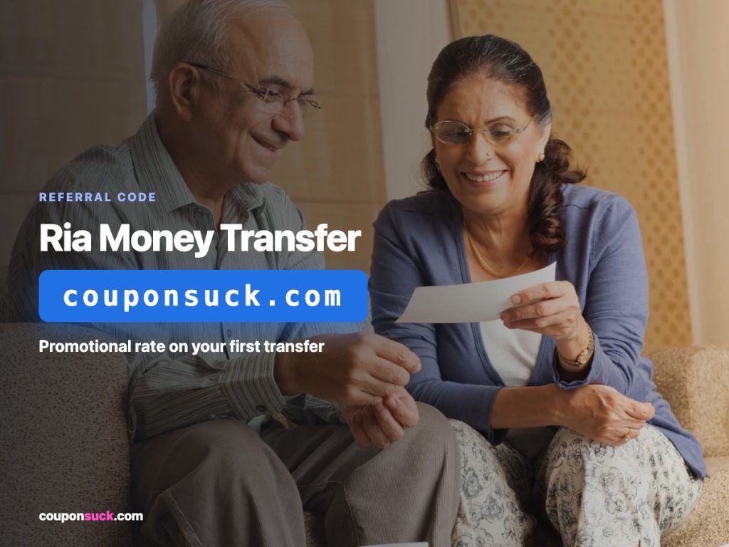 ria money transfer referral code — promotional rate on your first transfer