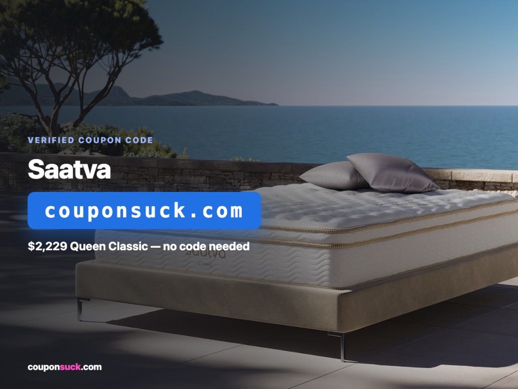 Saatva mattress coupon code — $2,229 Queen Classic