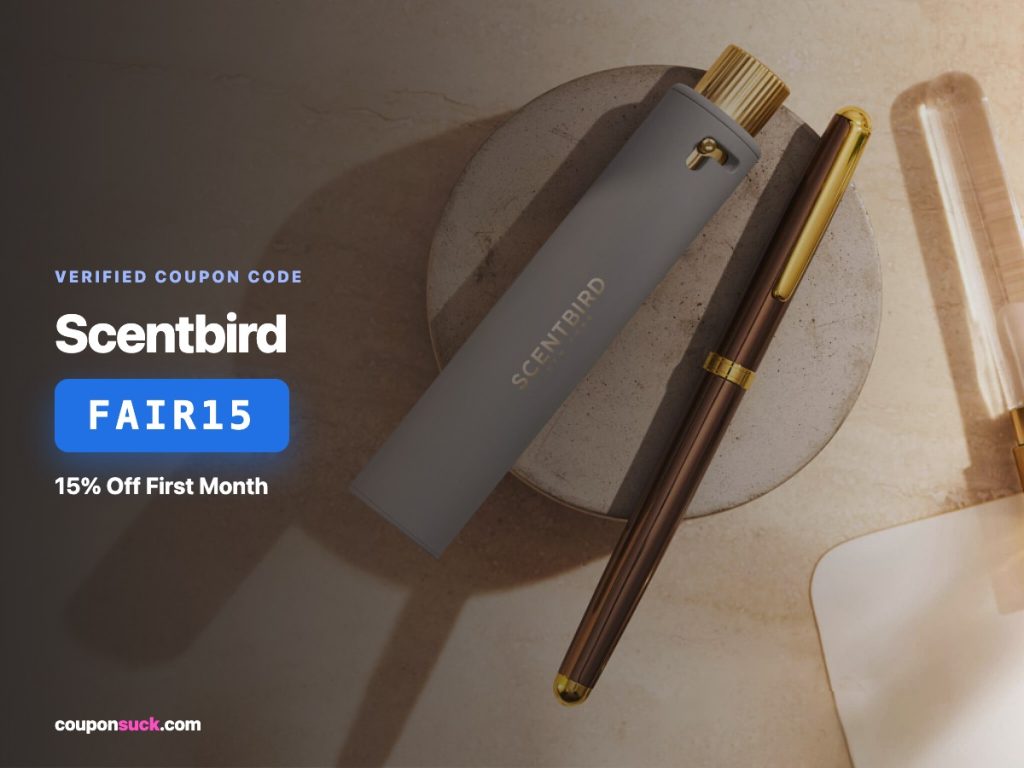 Scentbird coupon code FAIR15 — 15% off first month