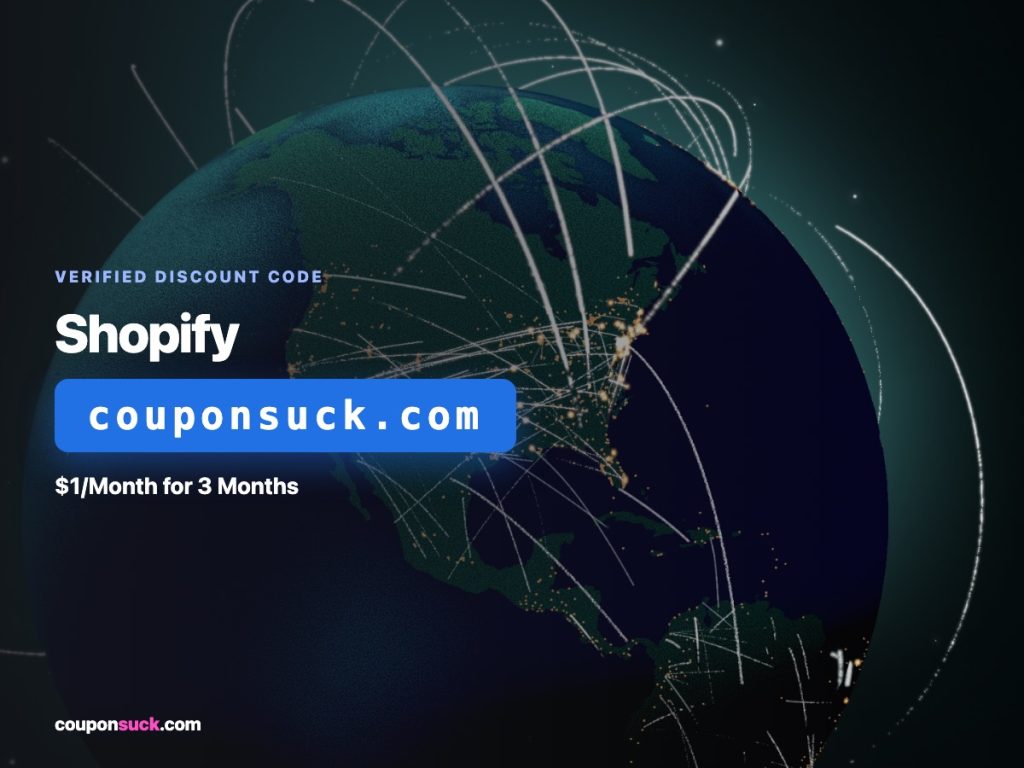 shopify discount code — $1/month for 3 months