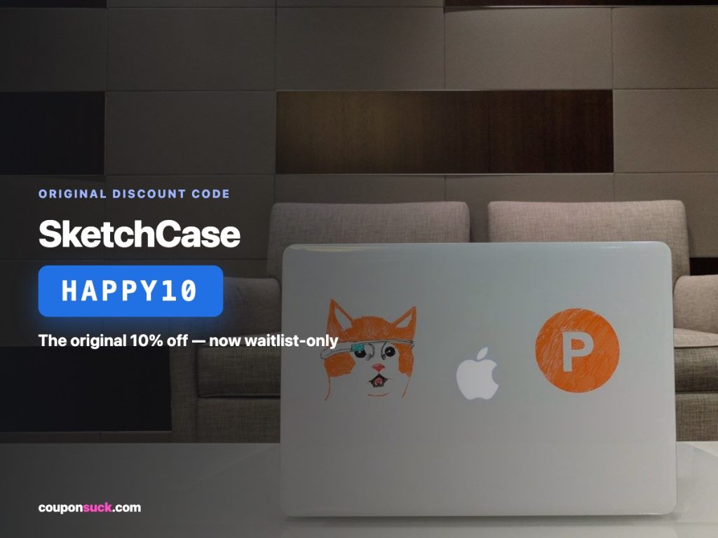 sketchcase discount code happy10 — the original 10% off, now waitlist-only