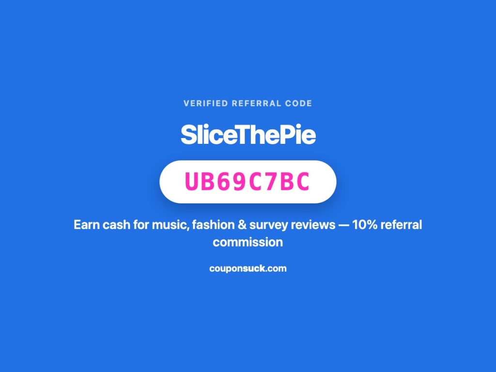 SliceThePie promo details