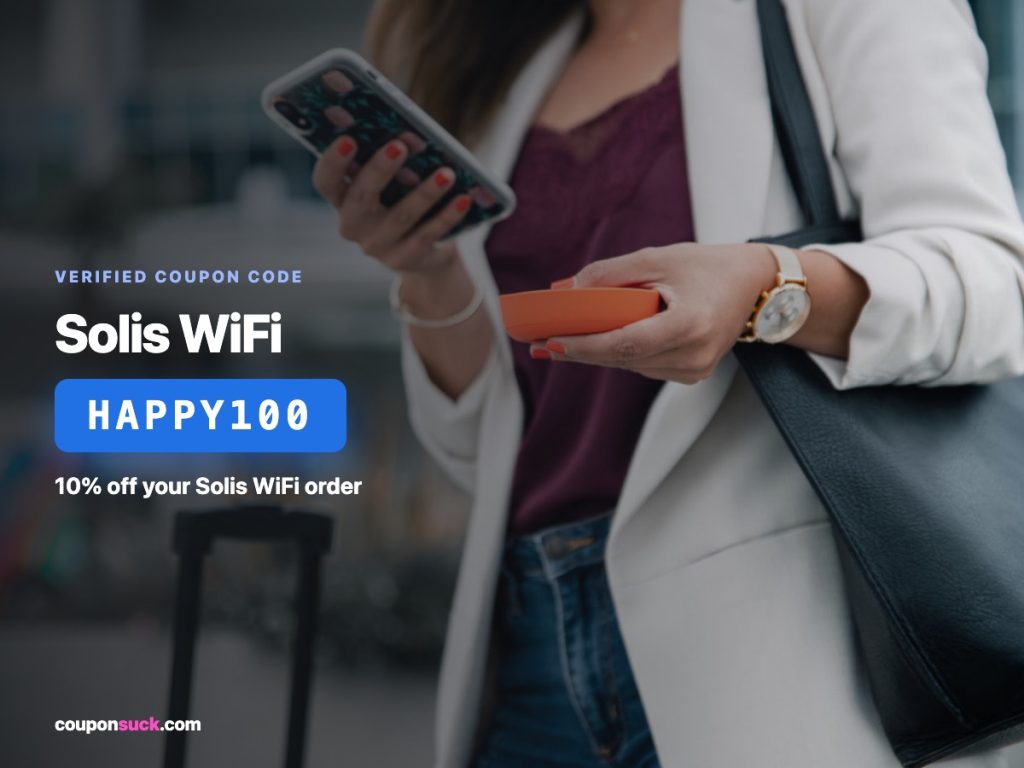 Solis WiFi coupon code HAPPY100 — 10% off your Solis WiFi order