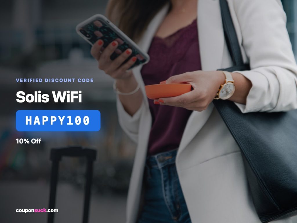 Solis WiFi discount code HAPPY100 — 10% off