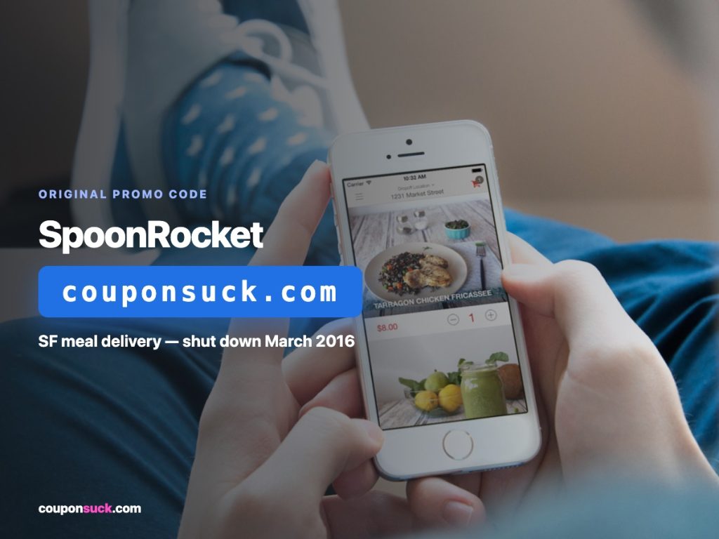 spoonrocket promo code — SF meal delivery, shut down March 2016