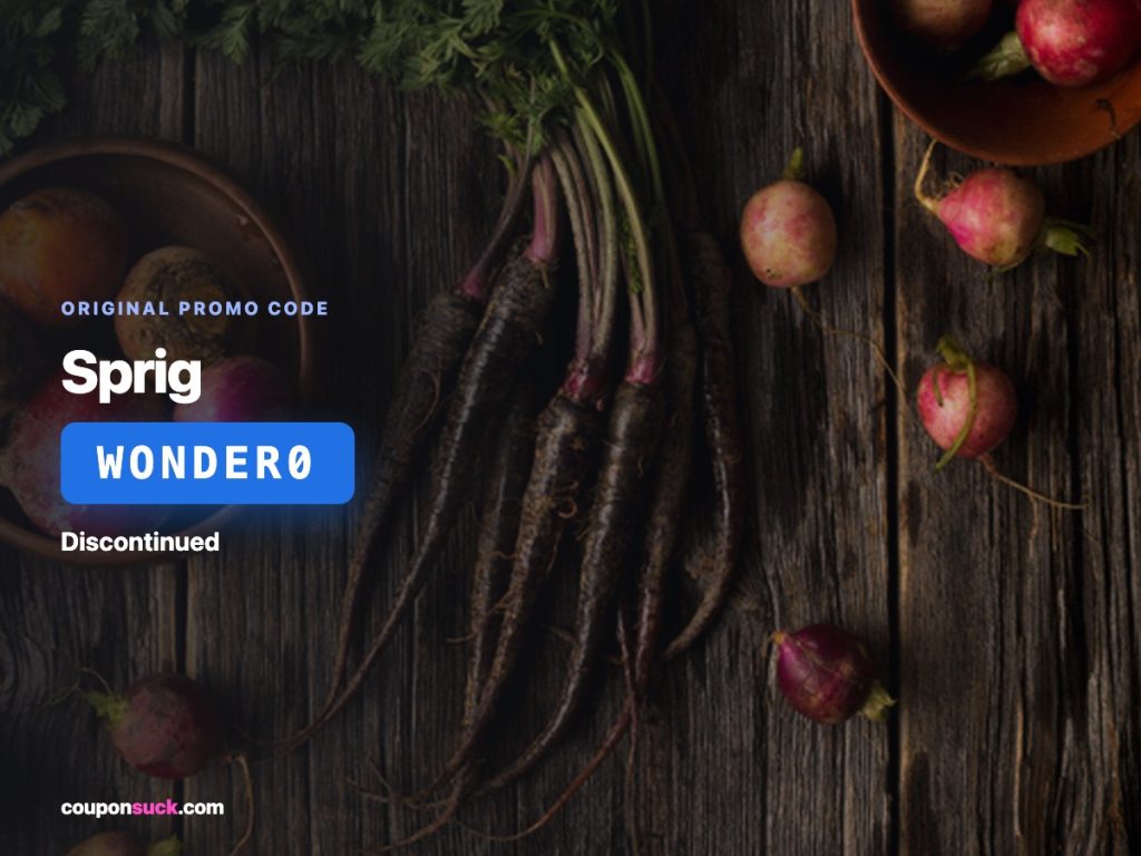 sprig promo code wonder0 — Discontinued (Sprig shut down 2017)