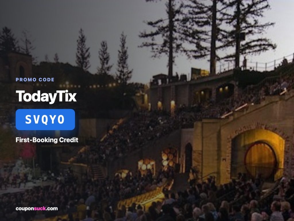 todaytix promo code SVQYO — first-booking credit