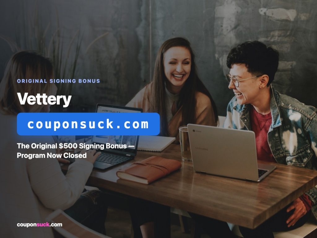 Vettery Signing promo details