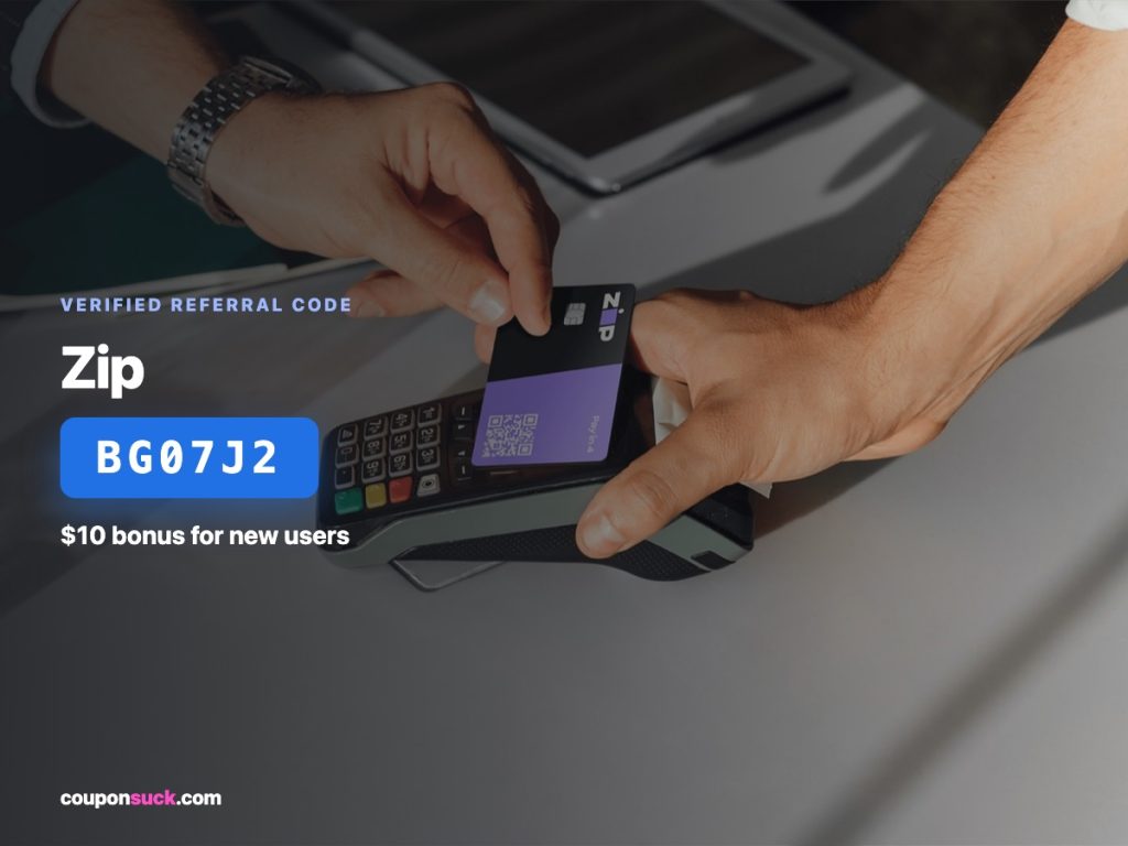 zip pay referral code BG07J2 — $10 bonus for new users