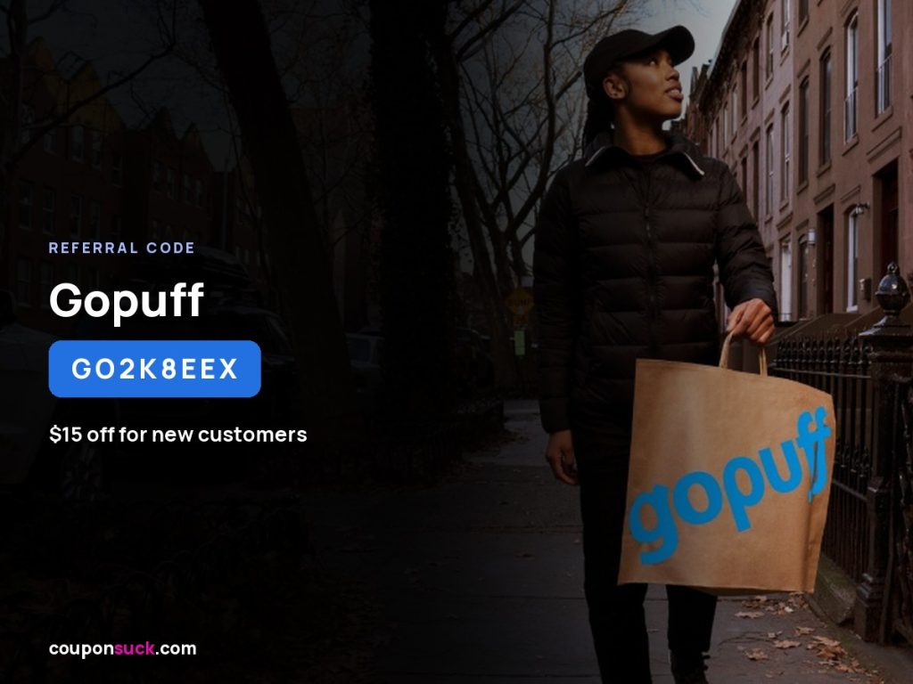 Gopuff promo code GO2K8EEX card: $15 off for new customers